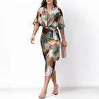 Summer V-Neck Slit Dress