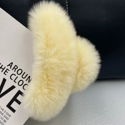 Elegant Winter Fuzzy Hair Claw