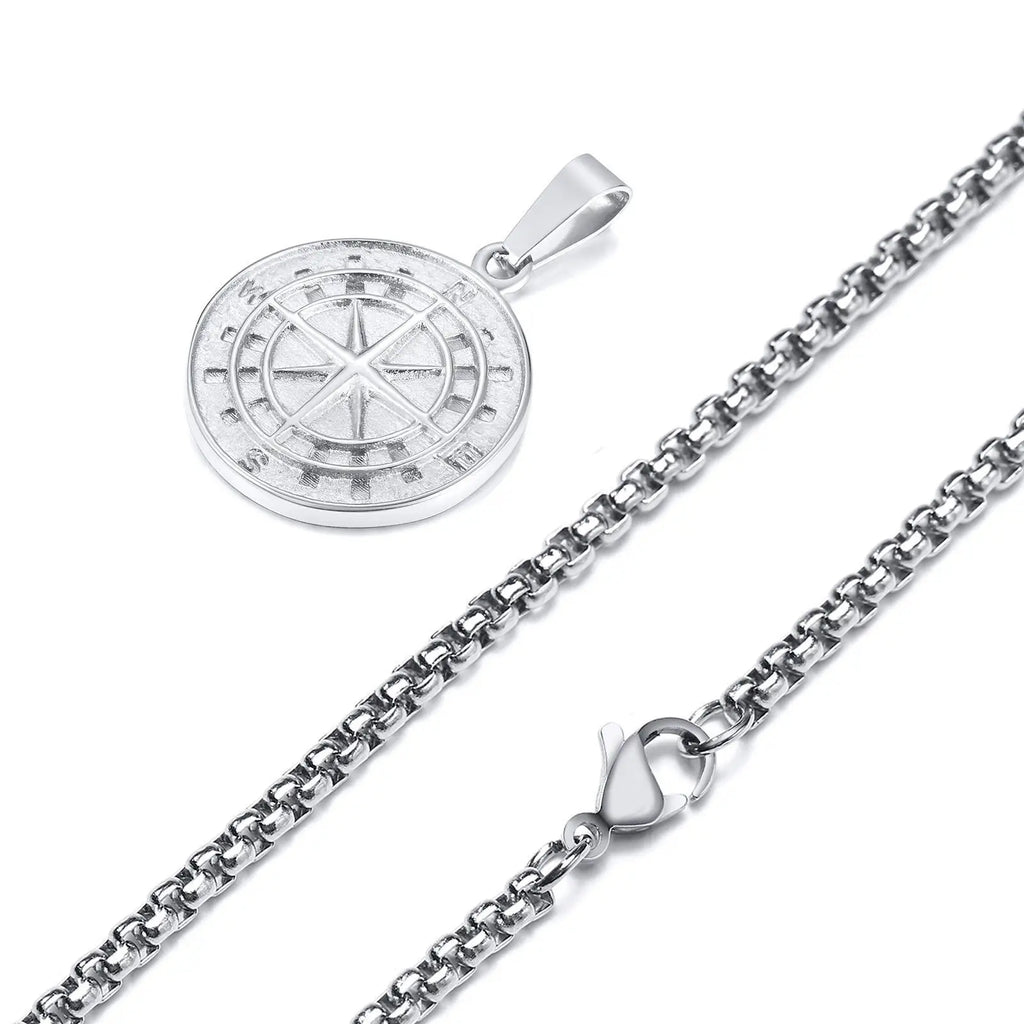 Mprainbow Viking Compass Necklace