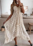 White Lace Cotton Sundress