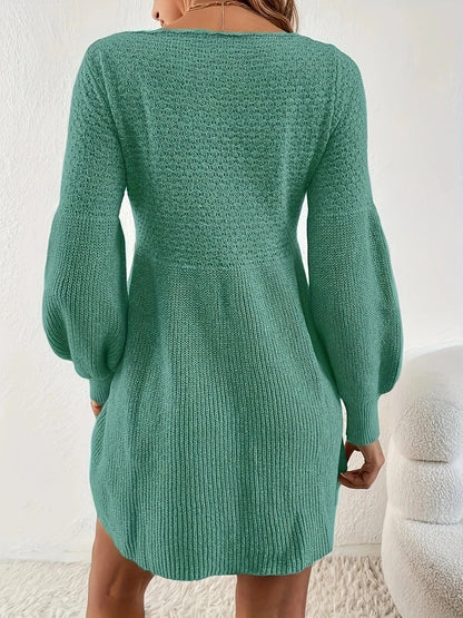 Autumn Winter Knitted A-Line Sweater Dress