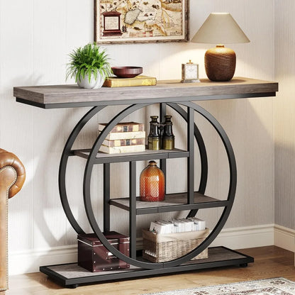 Narrow 4-Tier Storage Table