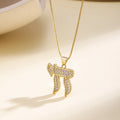 Zircon Cross Pendant Necklace