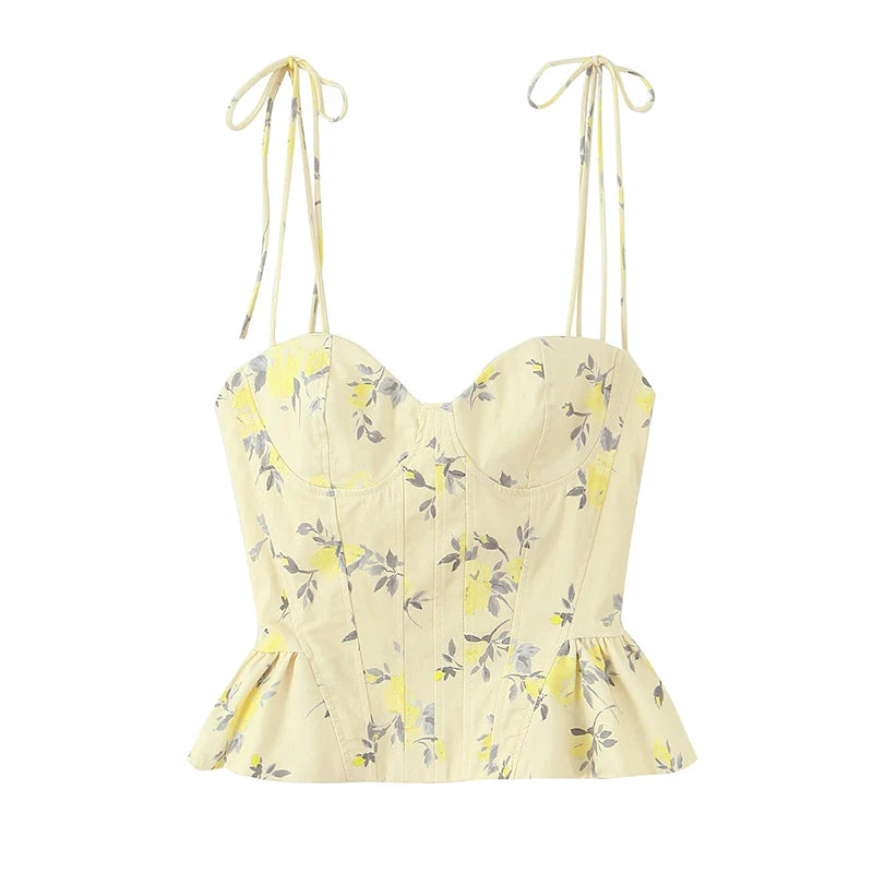 Floral Backless Camis