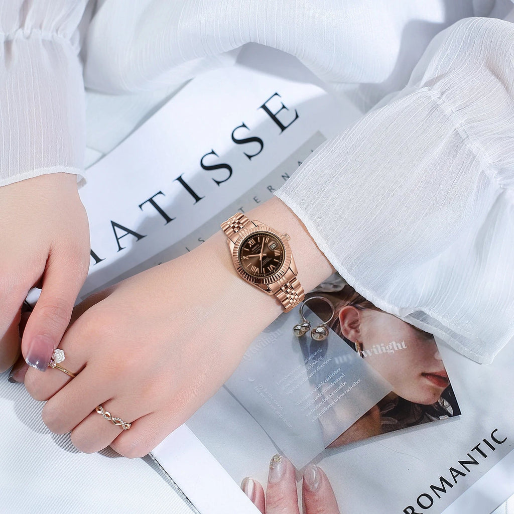 Elegant Gold Quartz Women’s Watch