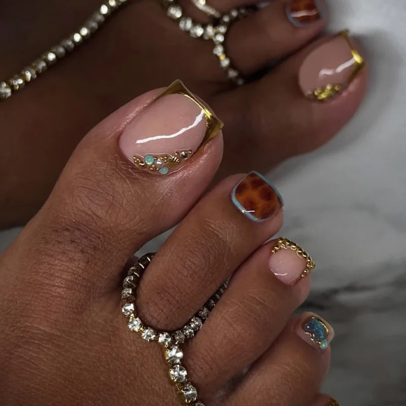 French False Toe Nails Heart