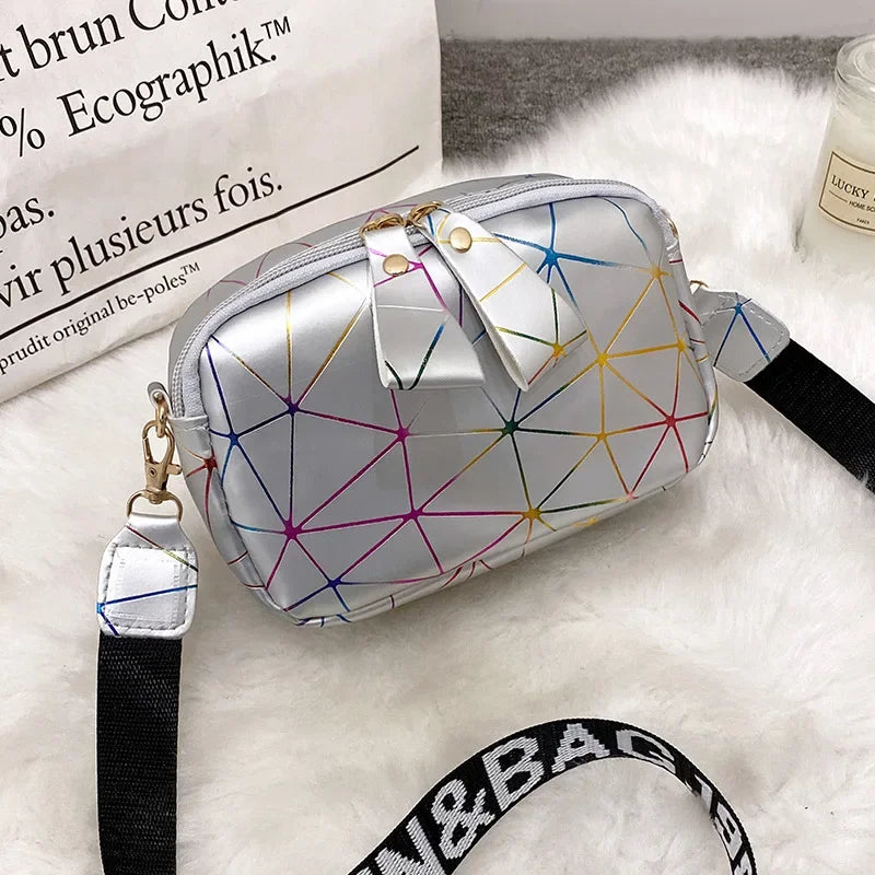 Geometric PU Crossbody Bag