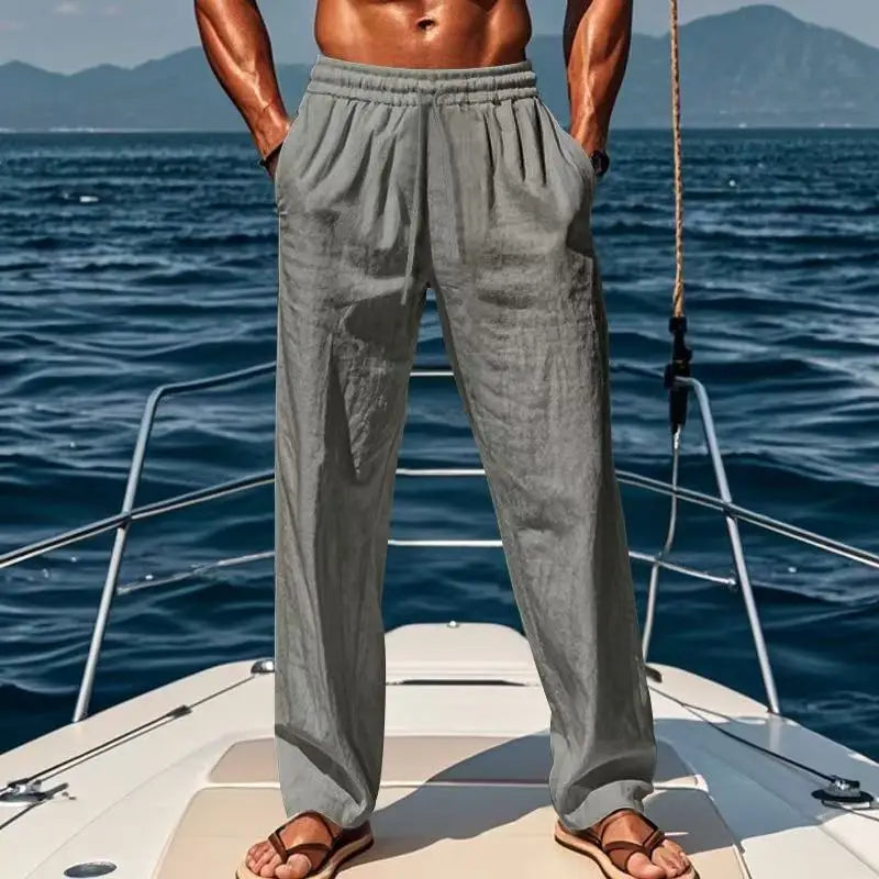 Beach Straight Linen Pants