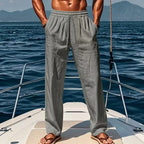 Beach Straight Linen Pants