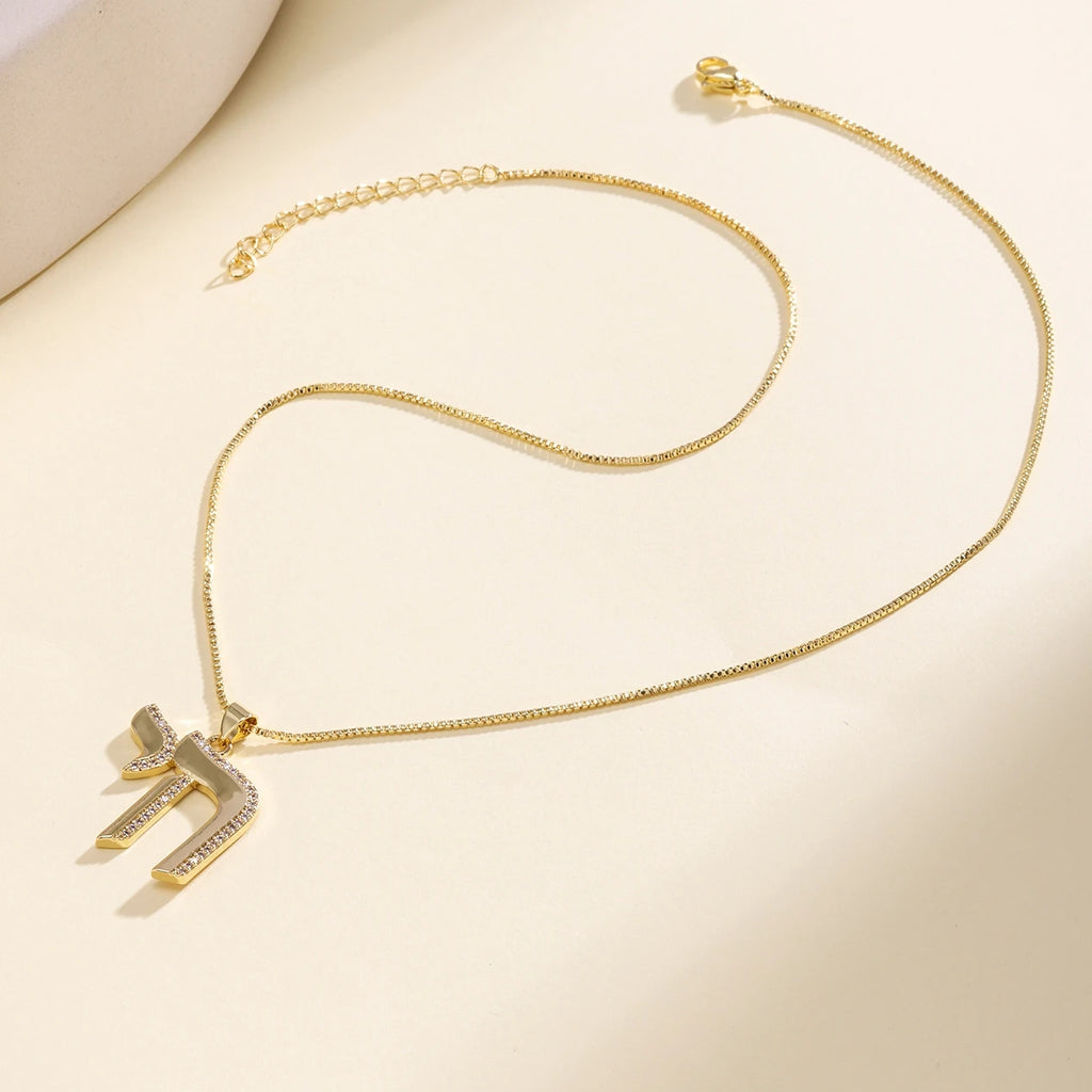 Zircon Cross Pendant Necklace