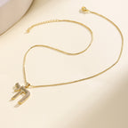Zircon Cross Pendant Necklace