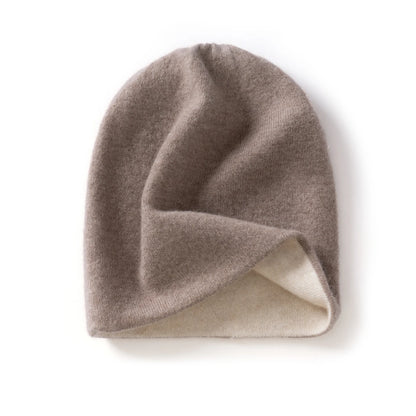 Pure Cashmere Double-Layer Beanie