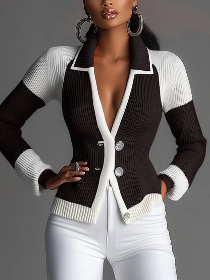 Color Block Cardigan