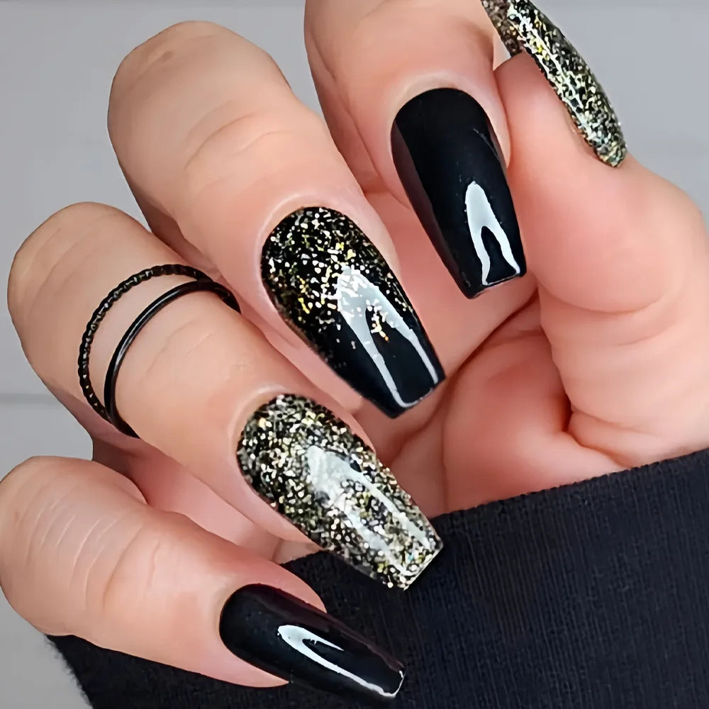 Gothic False Nails Dark Red