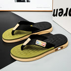 Patchwork Fabric Beach Flip-Flops
