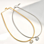 Zircon Geometric Pendant Necklace