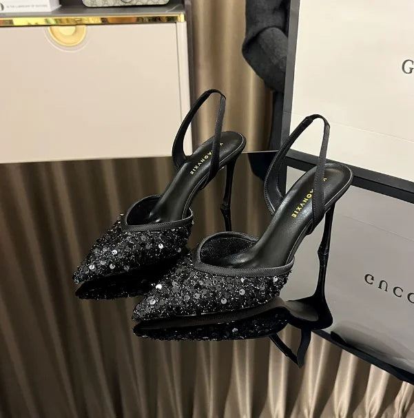 Slingback Pointed-Toe Pumps