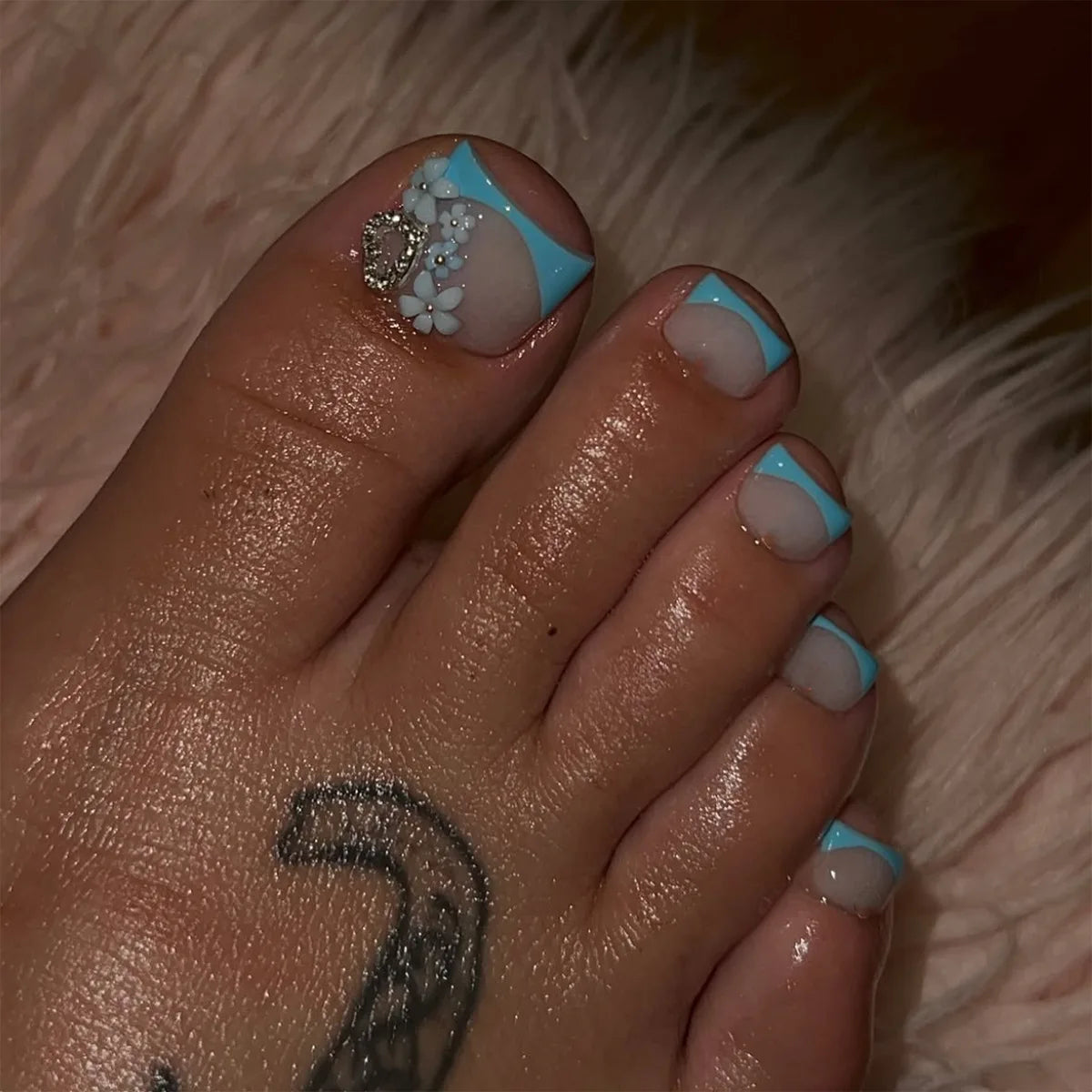 French False Toe Nails Heart