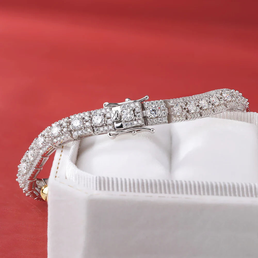 Women’s Moissanite Sterling Silver Bracelet