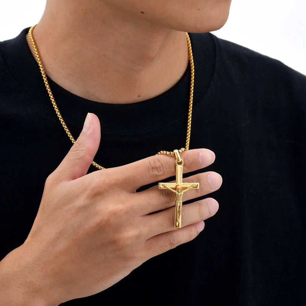 Mprainbow Crucifix Cross Necklace