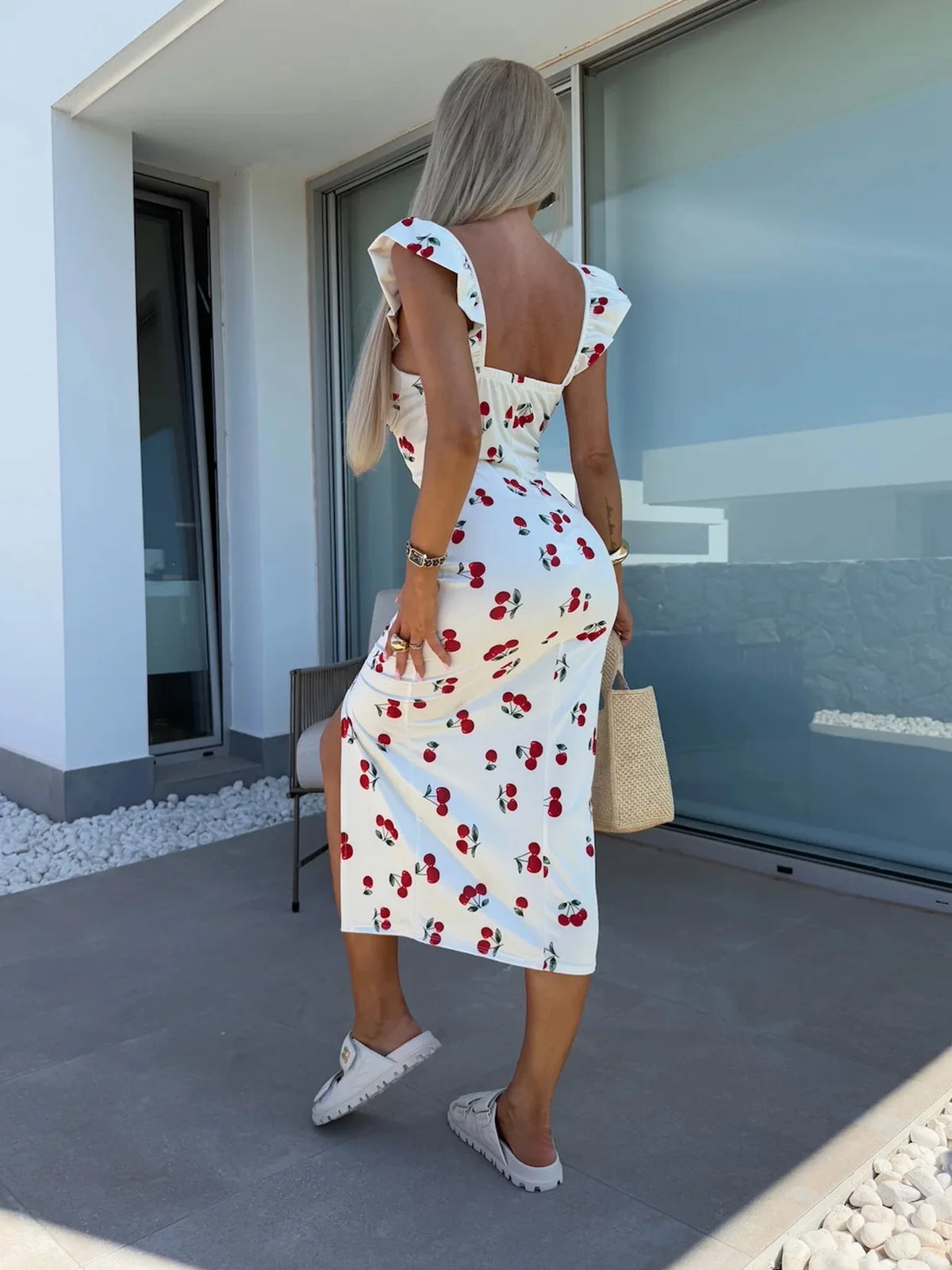 Floral Slit Midi Dress