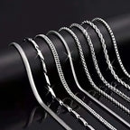 Eight-Piece Steel Necklace Set