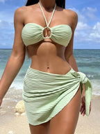Tropical Halter Bikini Set