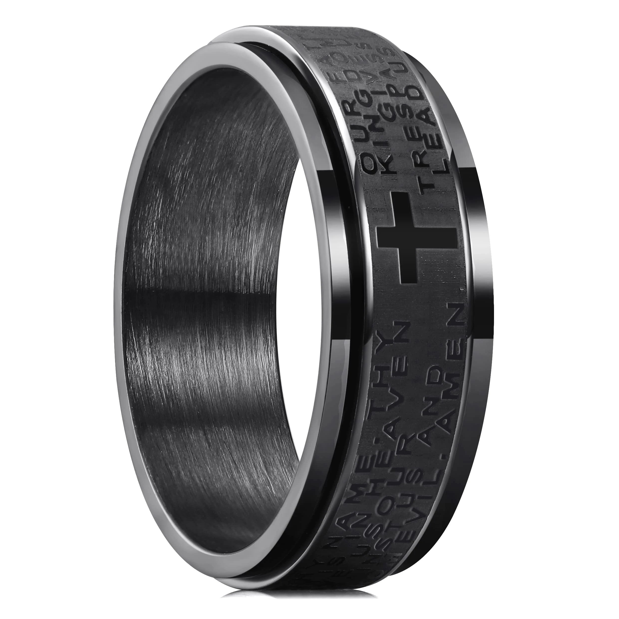 Carofeez Cross Spinner Ring