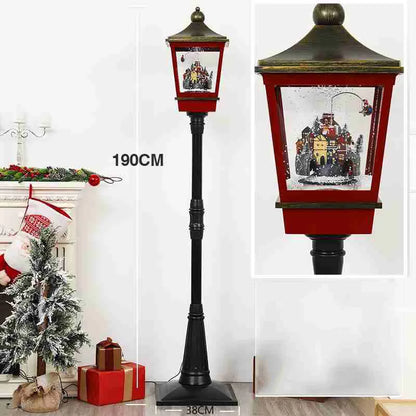 Christmas Music Snow Street Lights