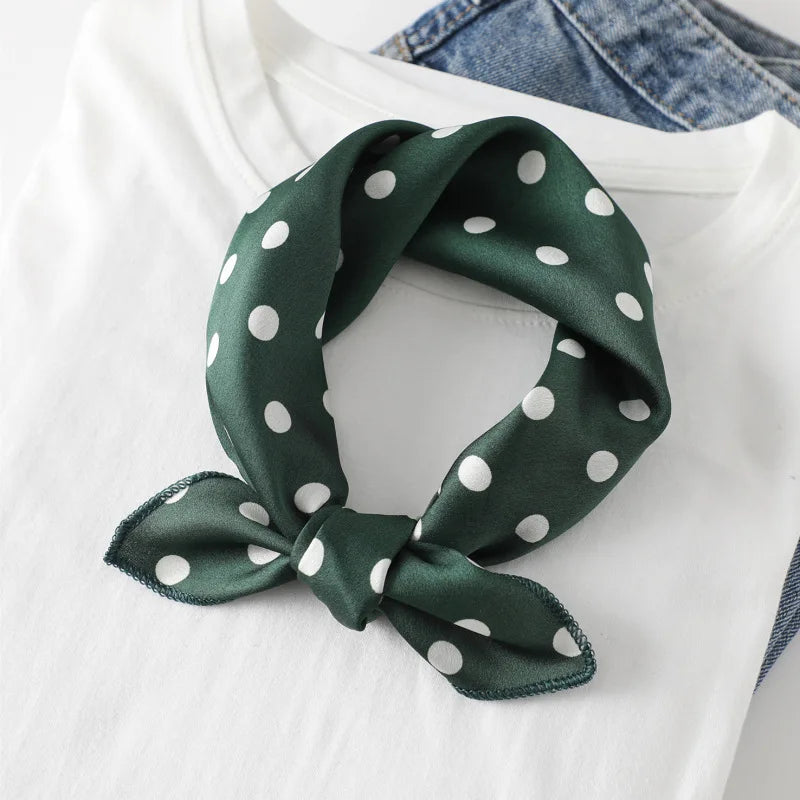 Dot Print 50cm Square Scarf