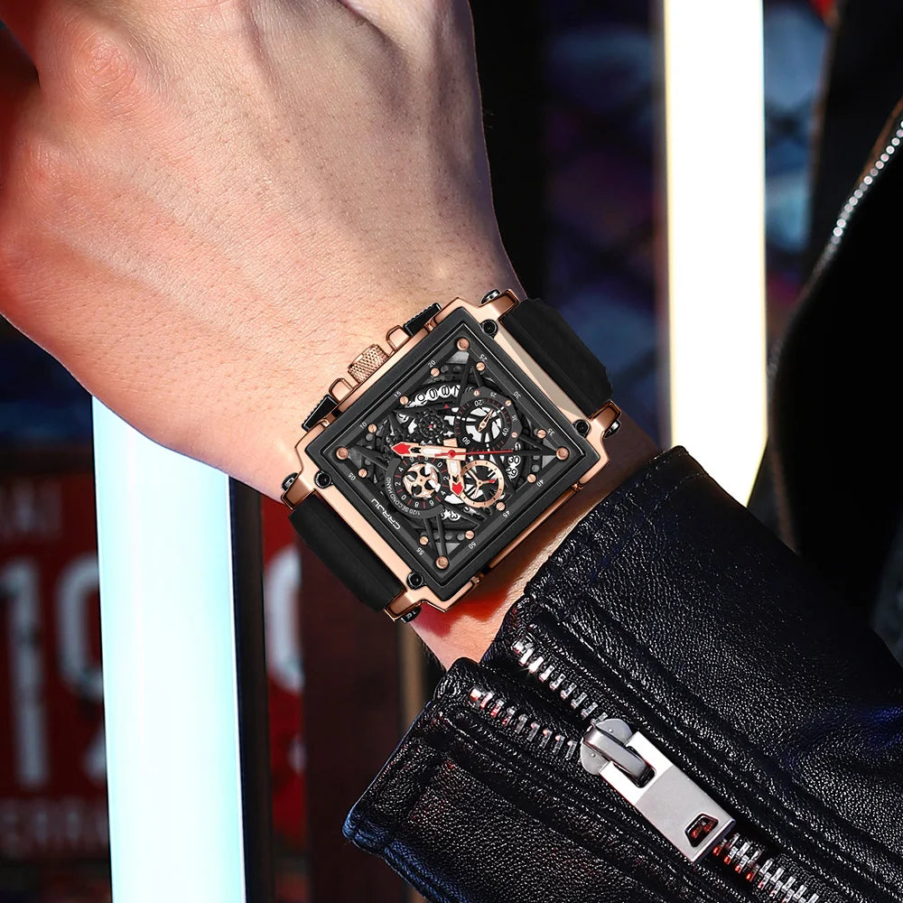 Men’s Square Chronograph Sports Watch