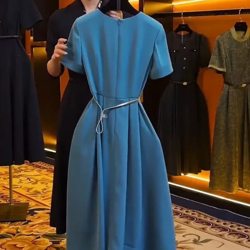 Elegant Blue Long Dress