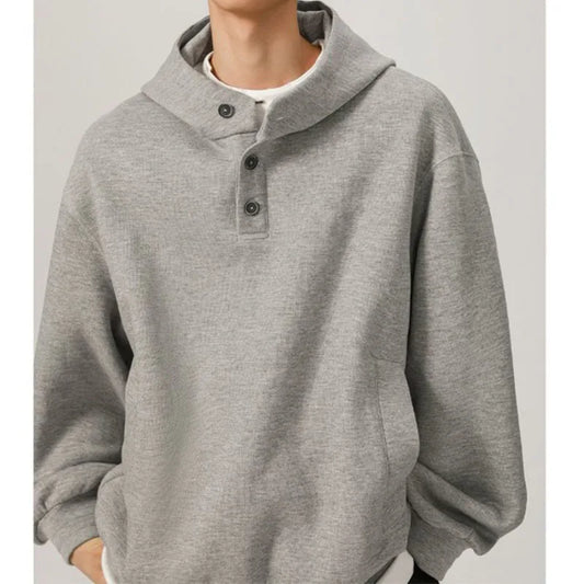 Henley Collar Hoodie