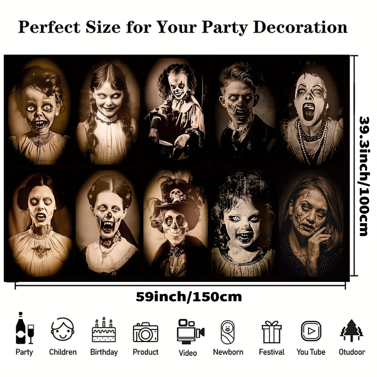 Gothic Horror Backdrop Cloth