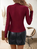 Round-Neck Knit T-Shirt