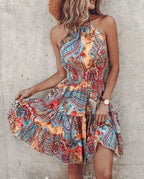 Irregular Printed Summer Dress