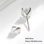 Moissanite Screw Back Stud Earrings