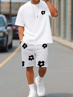 Athletic T-Shirt Drawstring Shorts Set