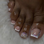 French False Toe Nails Heart