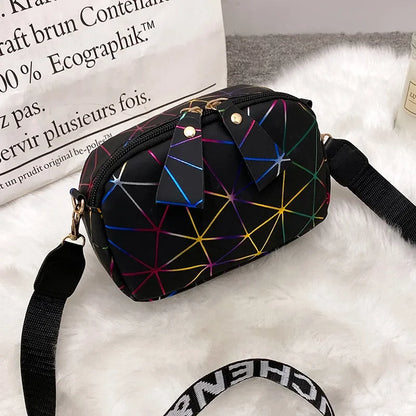 Geometric PU Crossbody Bag