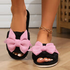Women Bow Winter Slippers