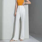 High Waist Straight Slim Pants Women