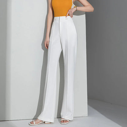 High Waist Straight Slim Pants Women