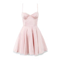 Satin Spaghetti Strap Mini Dress