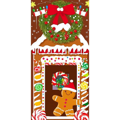 Gingerbread Christmas Door Cover