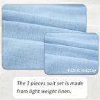 Three-Piece Linen Notch-Lapel Suit