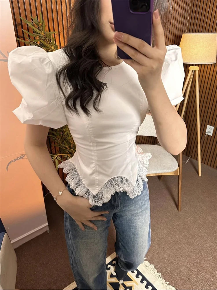Lace Slim Shirt