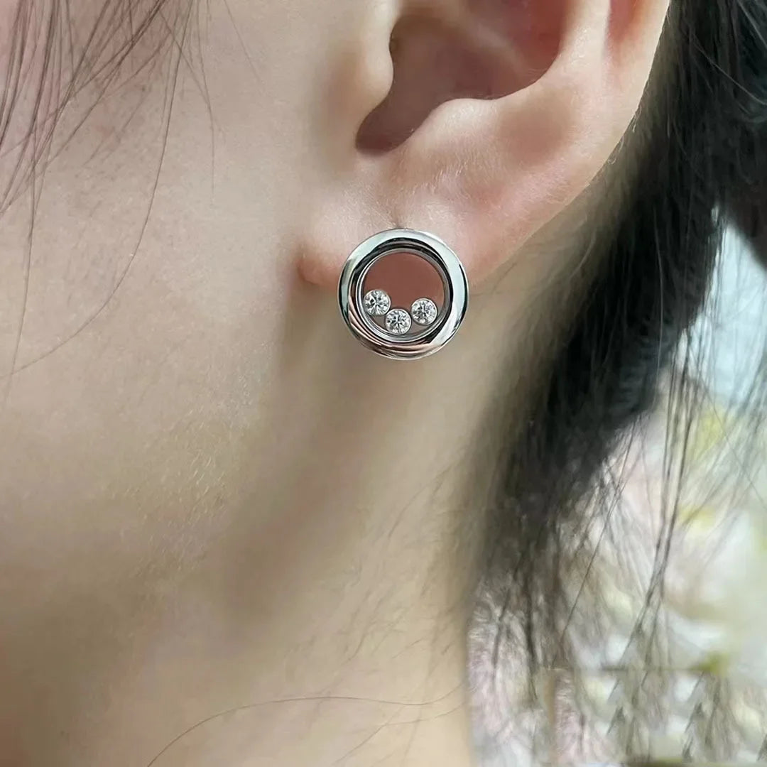 Rhinestone Stud Earrings