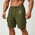 Quick-Dry Star Print Cargo Shorts