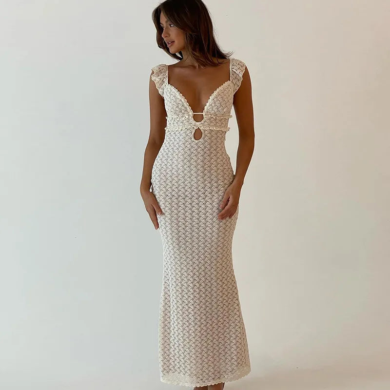 Sleeveless Backless Evening Dress